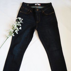 Dark Wash High Straight Cut Jeans